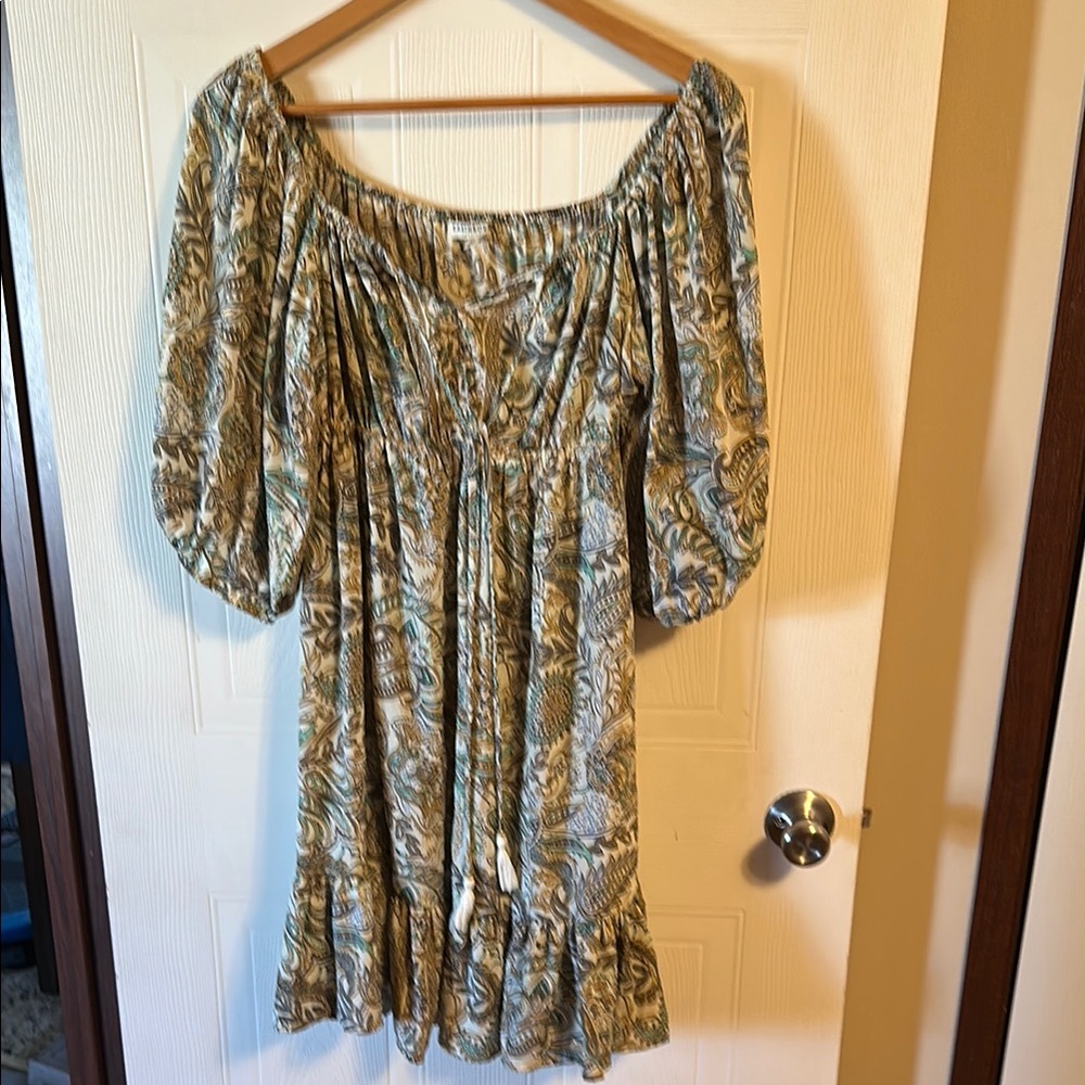 Bohemian Print Off-Shoulder Dress
